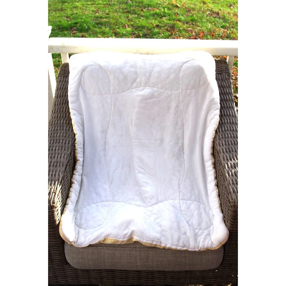 Vintage Baby Blanket & Quilt Set Yellow Stripes‎ Giraffe Applique Darling! USA